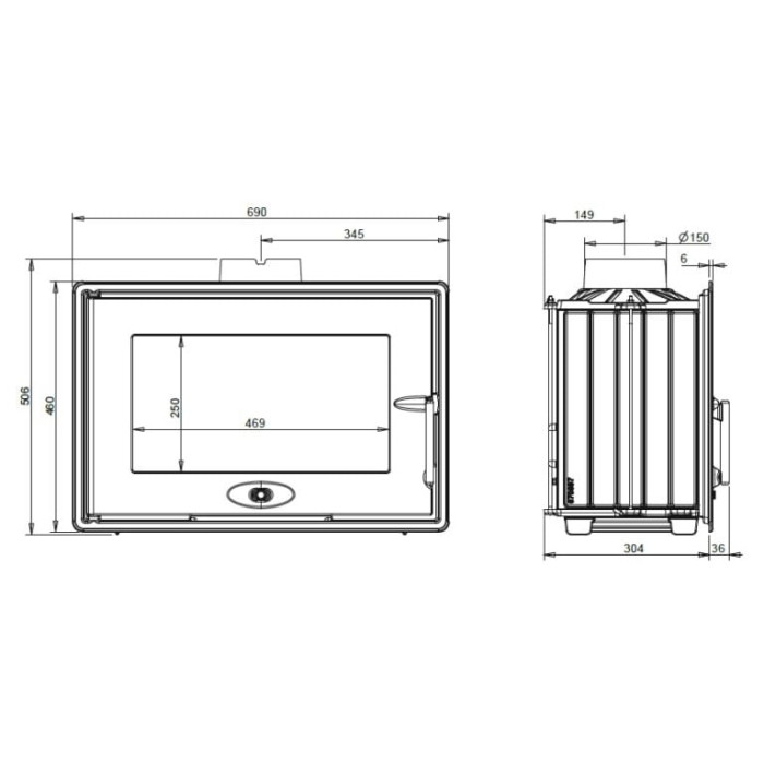 Камінна топка INVICTA 700 OPTIMISE