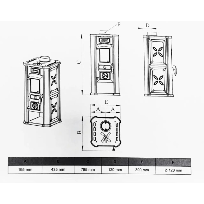 Піч-камін Invicta Deville LOUDUN