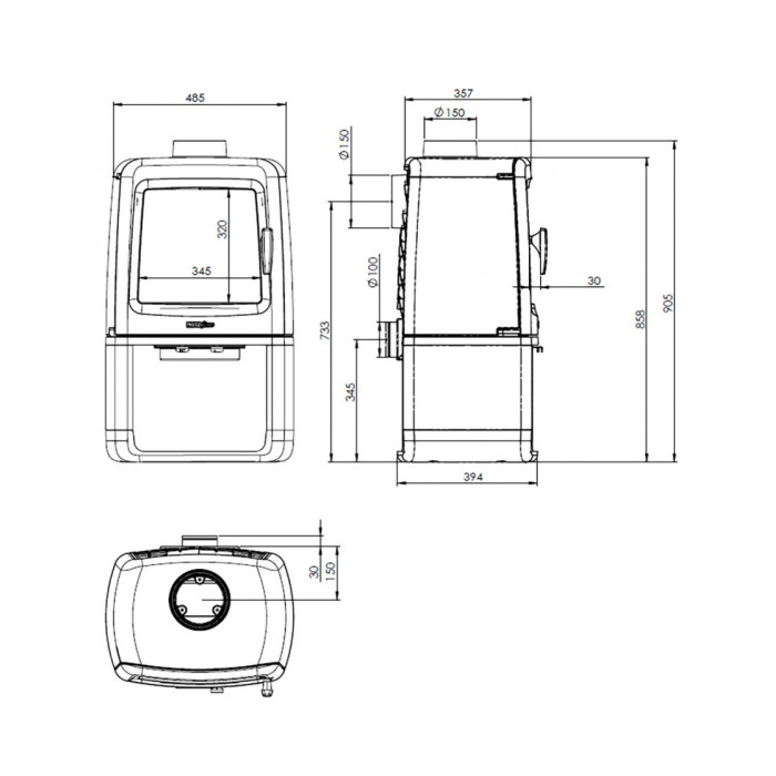 Чавунна піч Nordflam KIRUNA