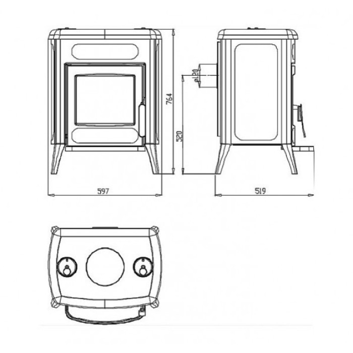 Чавунна піч Plamen AMITY