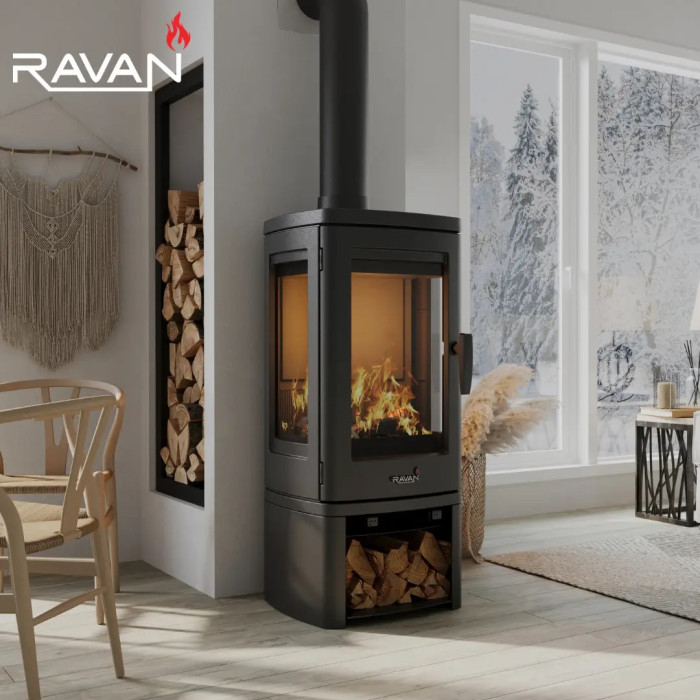 Чавунна піч-камін Ravan Elara 10 кВт