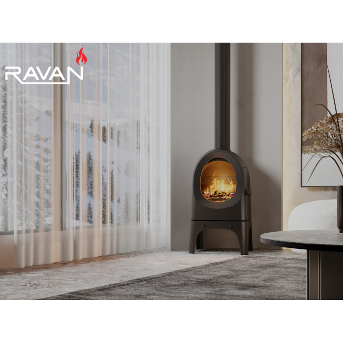 Чавунна піч-камін Ravan Onoma 9 кВт