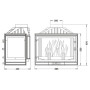 Каминная топка Uniflam 700 Eco с шибером правое стекло